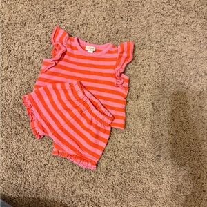 Cat & Jack Pink and Red Striped Kids Matching Set